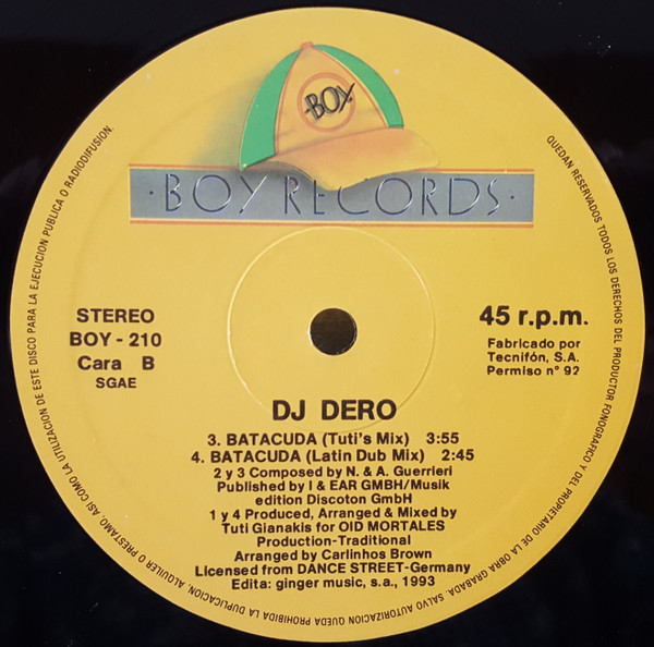 DJ Dero - Batucada | Boy Records (BOY-210) - 4