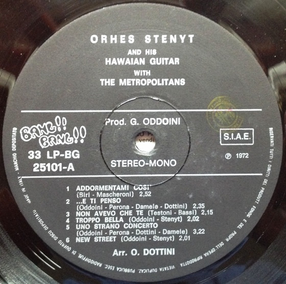 Orhes Stenyt With The Metropolitans - Orhes Stenyt And His Hawaian Guitar With The Metropolitans | Bang!! Bang!! (LP-BG 25101) - 3