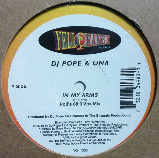 DJ Pope & Una - In My Arms | Yellorange (YO- 1006) - 3 DJ Pope & Una - In My Arms | Yellorange (YO- 1006) - 3