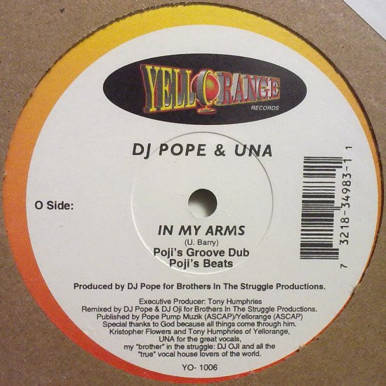 DJ Pope & Una - In My Arms | Yellorange (YO- 1006) - 4 DJ Pope & Una - In My Arms | Yellorange (YO- 1006) - 4
