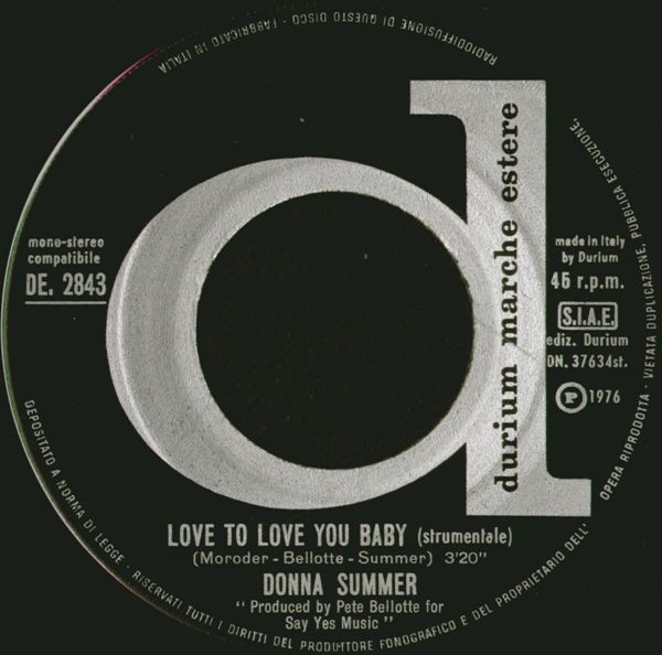 Donna Summer - Love To Love You Baby | Durium (DE. 2843) - 4