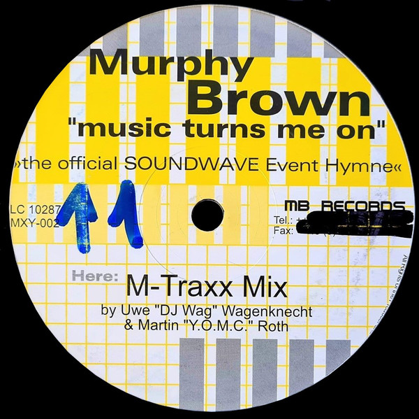 Murphy Brown - Music Turns Me On | MB Records (MXY-002) - main