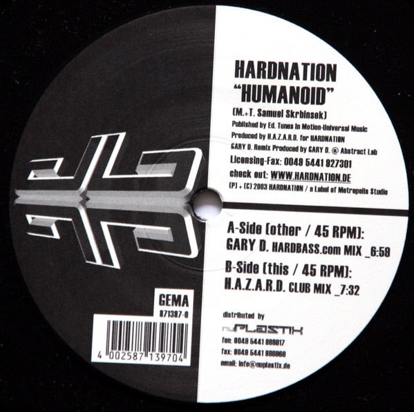 Hardnation - Humanoid | Hardnation Records (HN001)