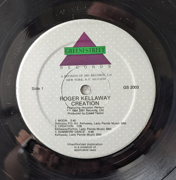 Roger Kellaway Featuring Houston Person - Creation | Greene Street Records (GS 2003) - 3