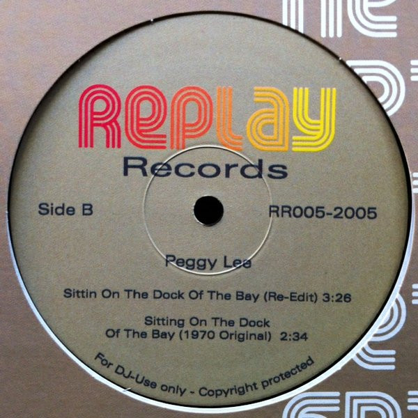 Spanky Wilson / Peggy Lee - Sunshine Of Your Love / Sitting On The Dock Of The Bay | Replay Records (RR005) - 2