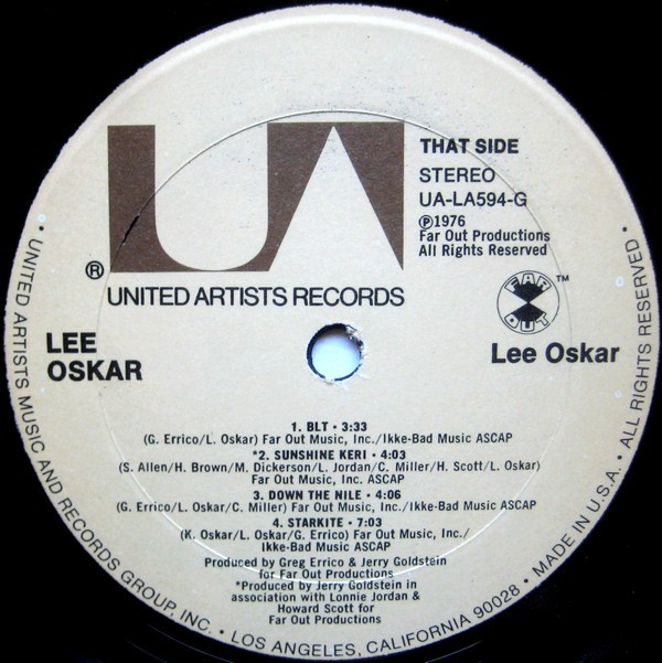 Lee Oskar - Lee Oskar | United Artists Records (UA-LA594-G)