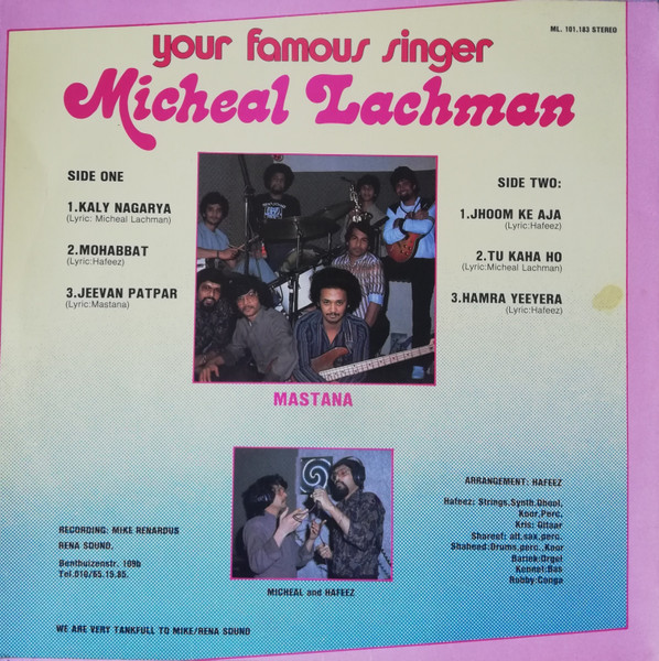 Michel Lachman And His Mastana - Your Famous Singer Micheal Lachman | M.L. (ML. 101.183) - 2 Michel Lachman And His Mastana - Your Famous Singer Micheal Lachman | M.L. (ML. 101.183) - 2