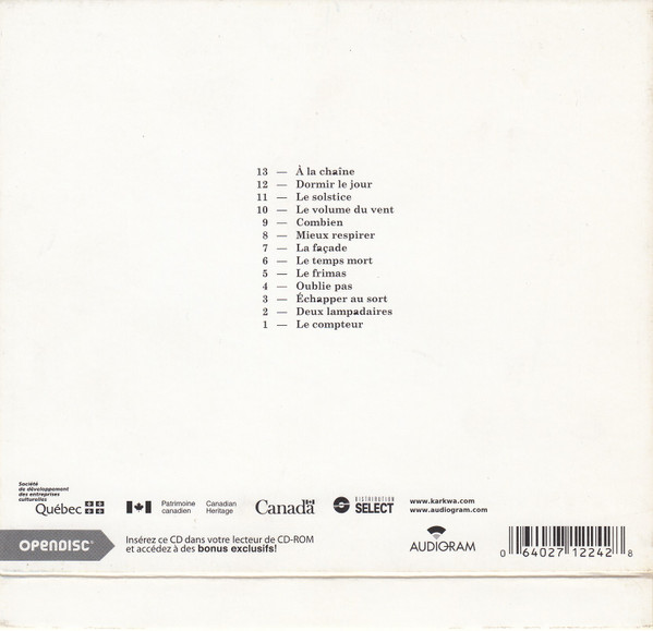 Karkwa - Le Volume Du Vent [CD] | Audiogram (ADCD 10224) - 2