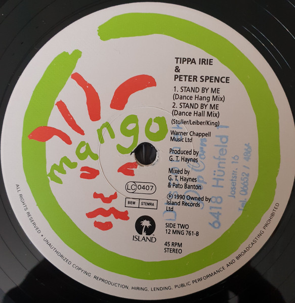Tippa Irie & Peter Spence - Stand By Me | Mango (12 MNG 761) - 4