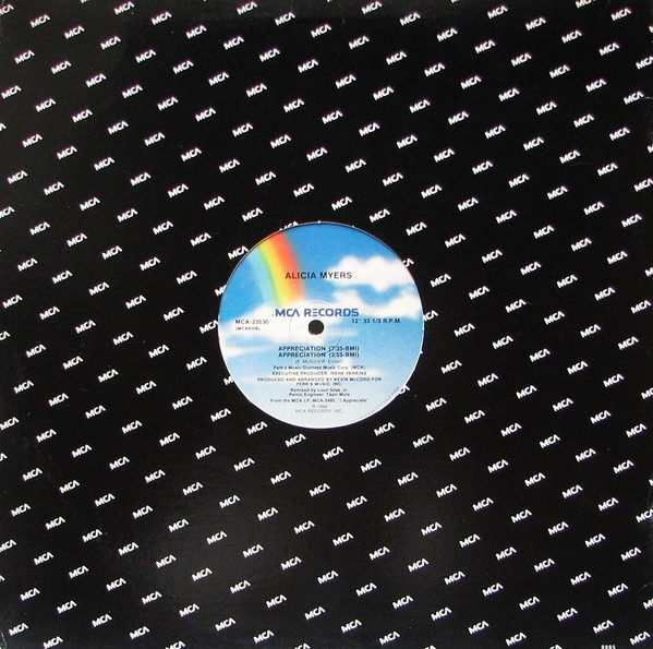 Alicia Myers - Just Can't Stay Away / Appreciation | MCA Records (MCA-23530) - 2