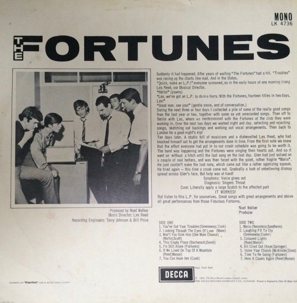 The Fortunes - The Fortunes | Decca (LK 4736) - 2