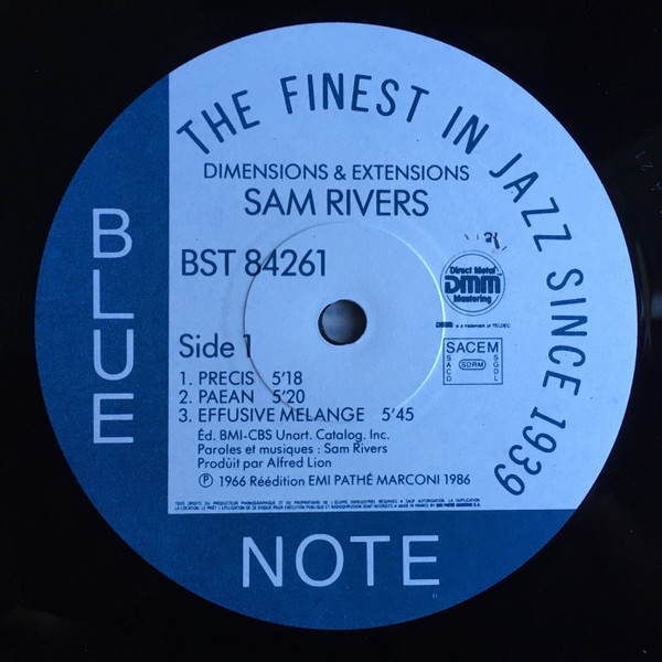 Sam Rivers - Dimensions & Extensions | Blue Note (BST 84261) - 3 Sam Rivers - Dimensions & Extensions | Blue Note (BST 84261) - 3