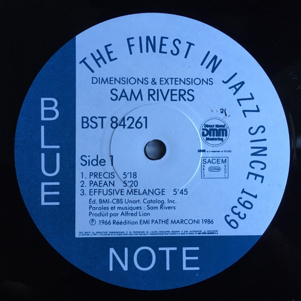 Sam Rivers - Dimensions & Extensions | Blue Note (BST 84261) - 4 Sam Rivers - Dimensions & Extensions | Blue Note (BST 84261) - 4