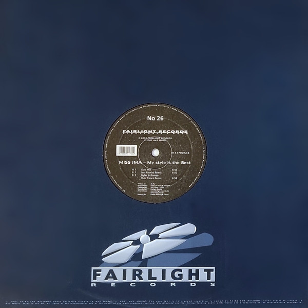 Miss JMA - My Style Is The Best | Fairlight Records (No 26)