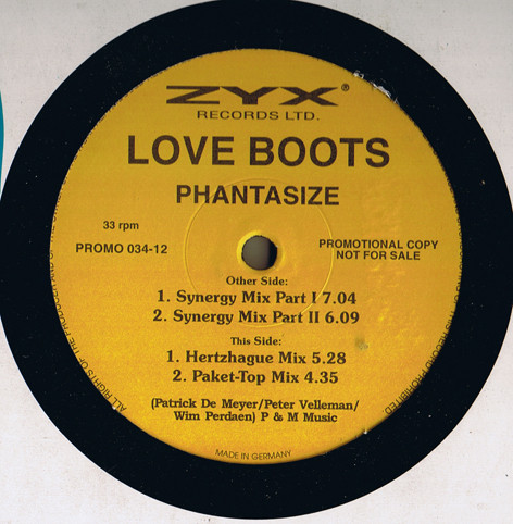 Love Boots - Phantasize | ZYX Records Ltd. (PROMO 034-12) - main