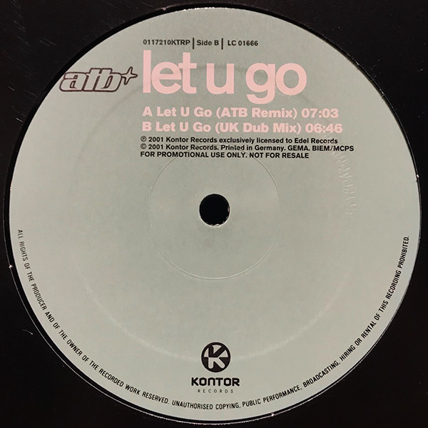 ATB - Let U Go | Kontor Records (0117210KTRP) - 2