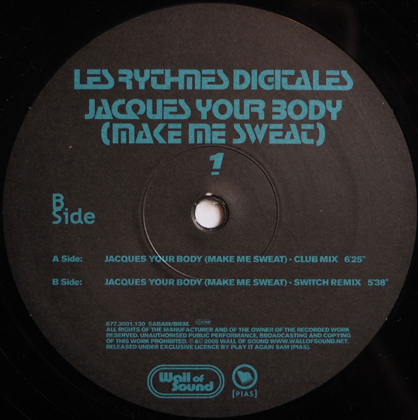 Les Rythmes Digitales - Jacques Your Body (Make Me Sweat) 1 | Wall Of Sound (677.3001.130) - 3