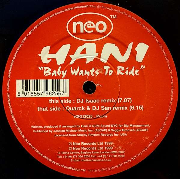 Hani - Baby Wants To Ride | Neo (NEO12025) - main