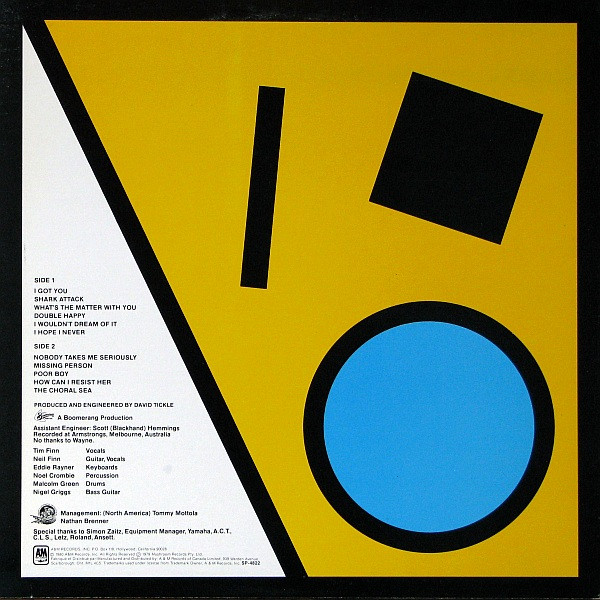 Split Enz - True Colours | A&M Records (SP 4822) - 2