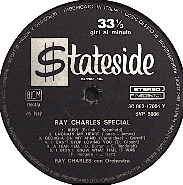 Ray Charles - Ray Charles Special | Stateside (3 C062-17004 Y) - 3