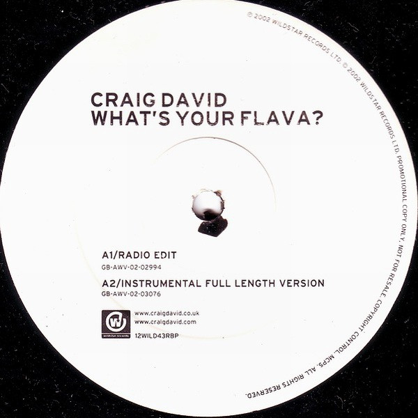 Craig David - What's Your Flava? | Wildstar Records (12WILD43RBP)