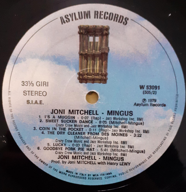 Joni Mitchell - Mingus | Asylum Records (W 53091) - 3 Joni Mitchell - Mingus | Asylum Records (W 53091) - 3