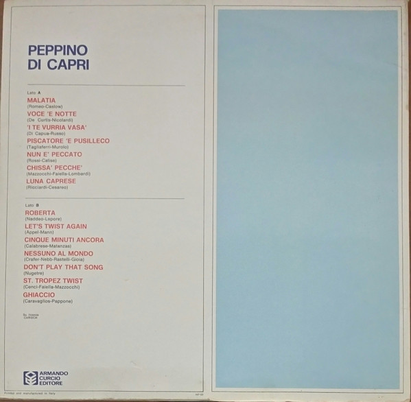 Peppino Di Capri - Peppino Di Capri | Armando Curcio Editore (HP-03) - 2 Peppino Di Capri - Peppino Di Capri | Armando Curcio Editore (HP-03) - 2