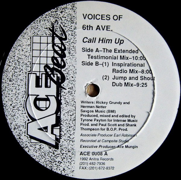 Voices Of 6th Ave. - Call Him Up | Ace Beat Records (ACE 0008) - main Voices Of 6th Ave. - Call Him Up | Ace Beat Records (ACE 0008) - main
