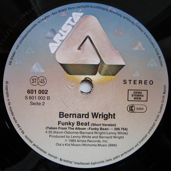Bernard Wright - Funky Beat | Arista (601 002) - 4