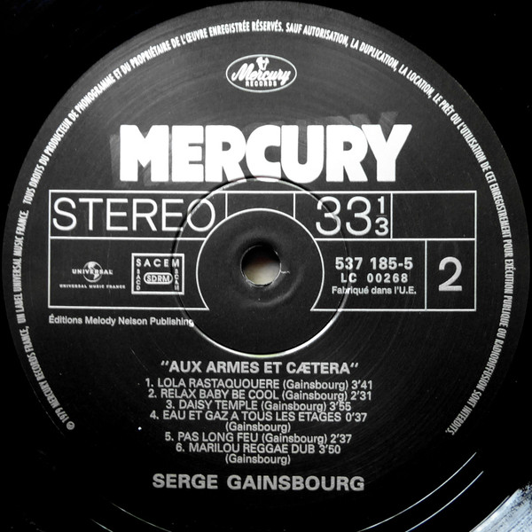 Serge Gainsbourg - Aux Armes Et Cætera | Mercury (537 185-5) - 4 Serge Gainsbourg - Aux Armes Et Cætera | Mercury (537 185-5) - 4