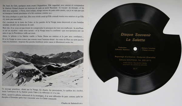 Unknown Artist - Disque Souvenir De La Salette | Not On Label (none) - 2 Unknown Artist - Disque Souvenir De La Salette | Not On Label (none) - 2