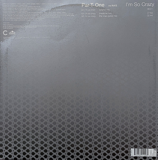 Par-T-One Vs INXS - I'm So Crazy | Credence (12cred 016) - 2