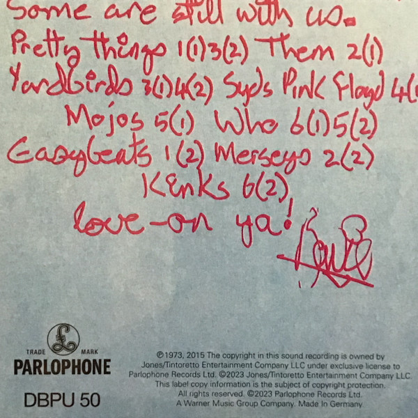 David Bowie - Pinups LP | Parlophone (DBPU 50) - 3