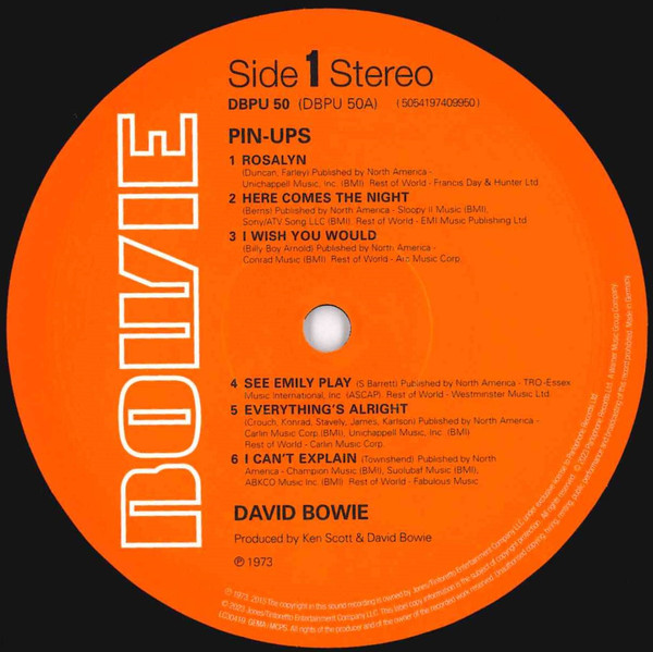 David Bowie - Pinups | Parlophone (DBPU 50) - 3