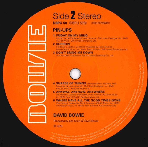 David Bowie - Pinups | Parlophone (DBPU 50) - 4