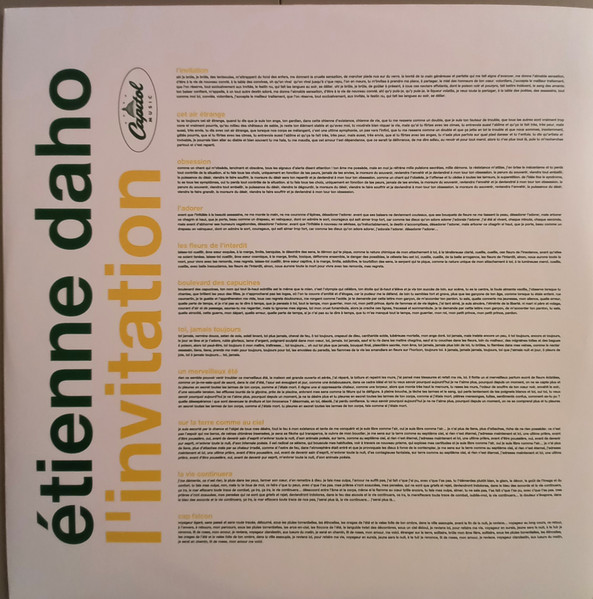 Etienne Daho - L'Invitation | Capitol Music (5099967981915) - 3 Etienne Daho - L'Invitation | Capitol Music (5099967981915) - 3