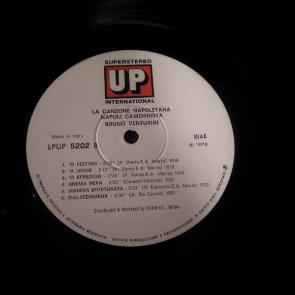 Bruno Venturini - Malafemmena | Up (LPUP 5202) - 4