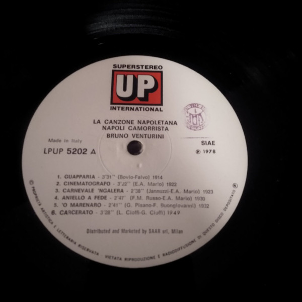 Bruno Venturini - Malafemmena | Up (LPUP 5202) - 3