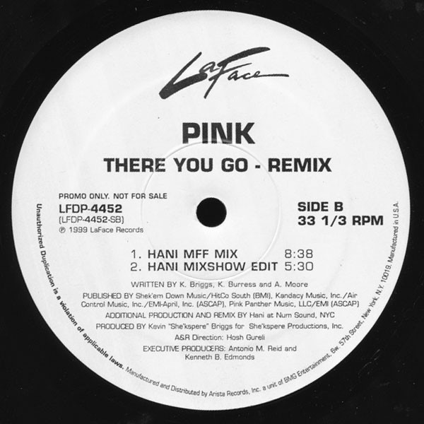 P!NK - There You Go | LaFace Records (LFDP-4452) - 2