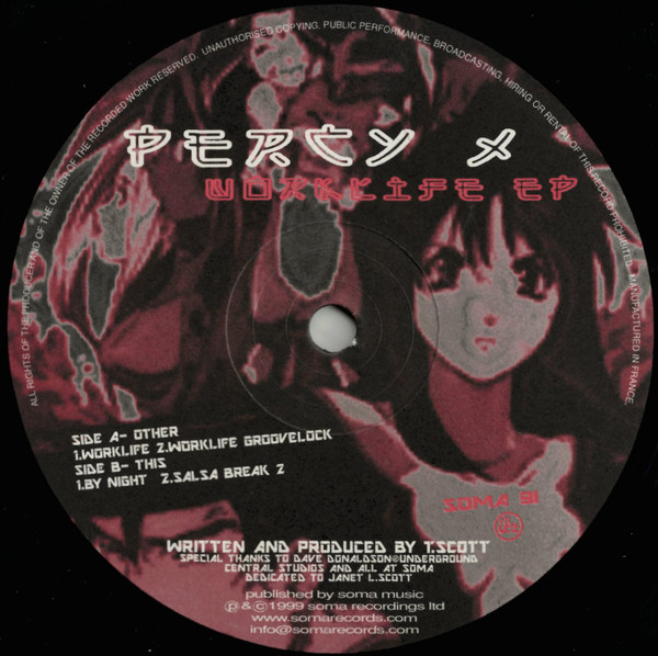 Percy X - Worklife EP | Soma Quality Recordings (SOMA 91) - 2