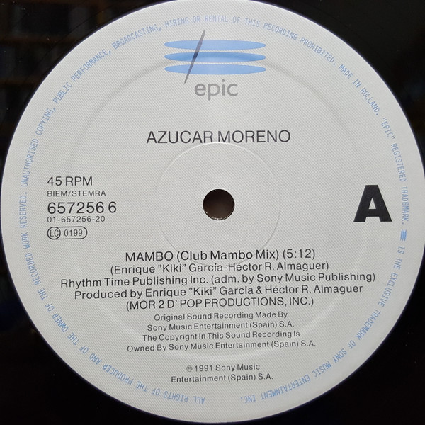 Azucar Moreno - Mambo | Epic (657256 6) - 3