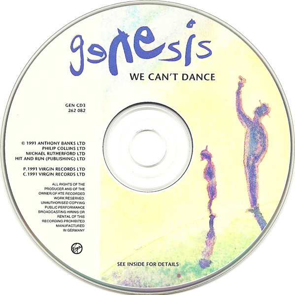 Genesis - We Can't Dance | Virgin (GEN CD3) - 3 Genesis - We Can't Dance | Virgin (GEN CD3) - 3