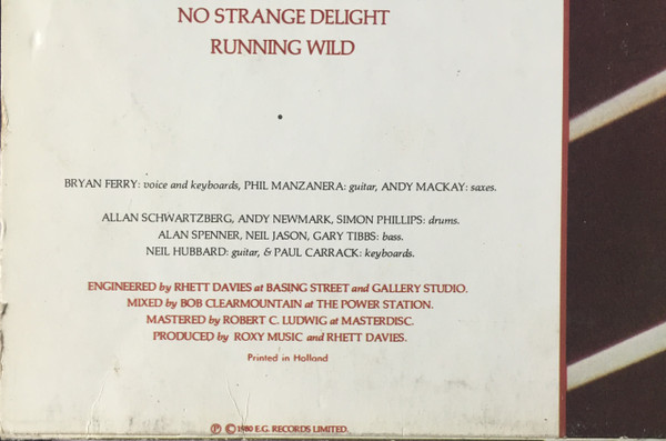 Roxy Music - Flesh + Blood | Polydor (2302 099) - 3 Roxy Music - Flesh + Blood | Polydor (2302 099) - 3