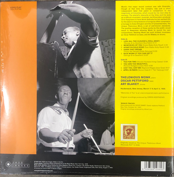 Thelonious Monk - The Unique Thelonious Monk | Jazz Images (37166) - 2