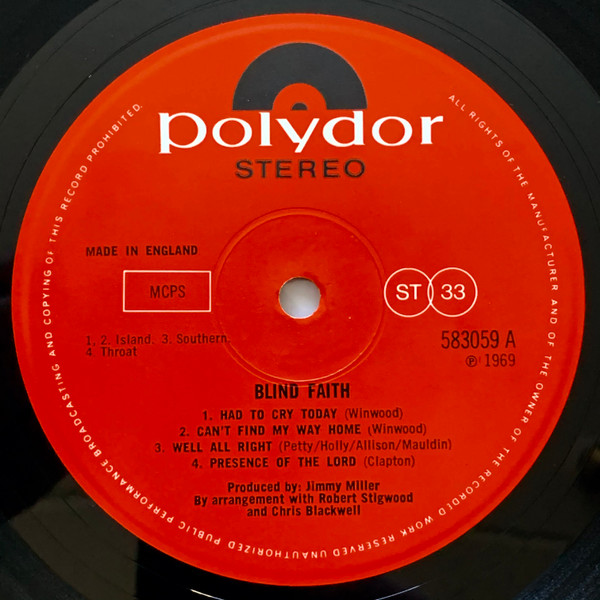 Blind Faith - Blind Faith | Polydor (583 059B) - 3