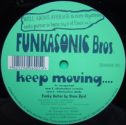 Funkasonic Bros. - Keep Moving | Swank (SWANK 05) - main