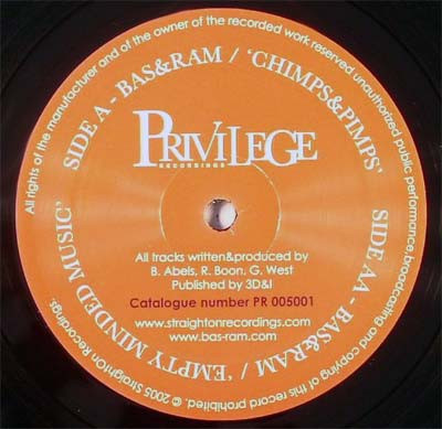 Bas & Ram - Chimps & Pimps | Privilege Recordings (PR 005001) - 2