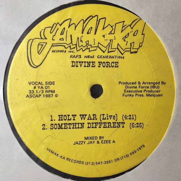 Divine Force - Holy War (Live) / Somethin Different | Yamak-ka Records Inc. (YA 01)