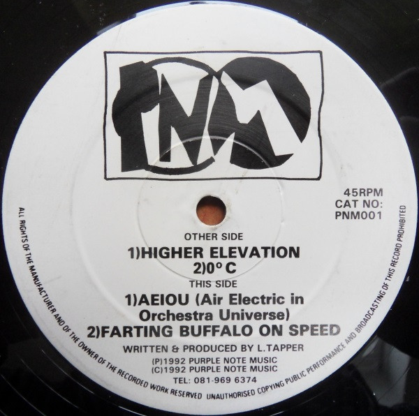 Lee Tapper - Higher Elevation EP | Purple Note Music (PNM001) - main