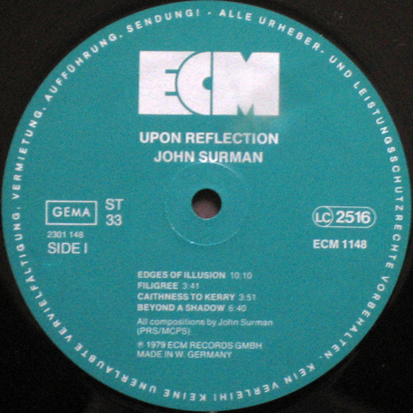 John Surman - Upon Reflection | ECM Records (ECM 1148) - 3